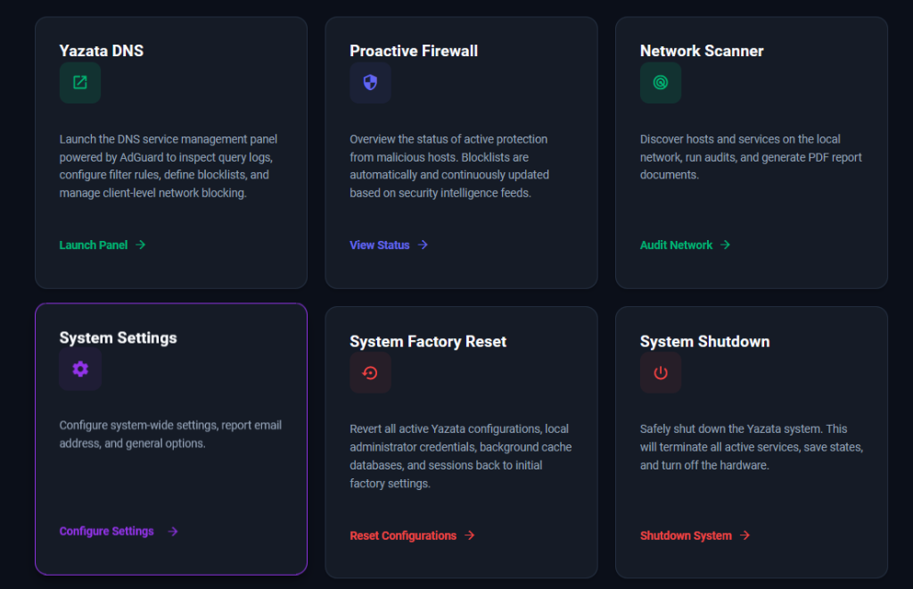 Yazata Administrator Dashboard